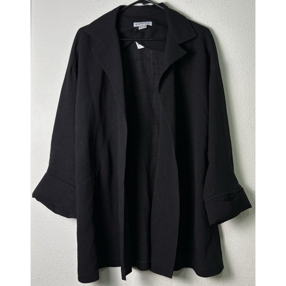Emmelle Jackets & Blazers - Emmelle Lustrous Crepe Oversized Jacket Black Womens XL Classic Designer Relaxed